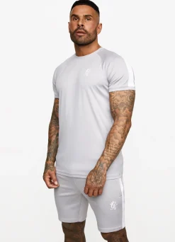 Twin Sets<Gym King Core Plus Poly Tee Grey Marl/White