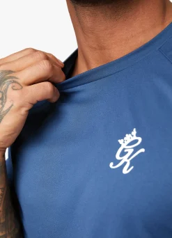 T-Shirts<Gym King Core Plus Poly Tee Moonlight Blue