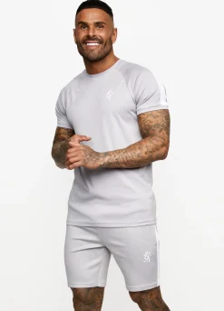 T-Shirts<Gym King Core Plus Poly Tee Grey Marl/White