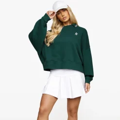 Sweatshirts<Gym King Court Luxe Crew Bottle Green