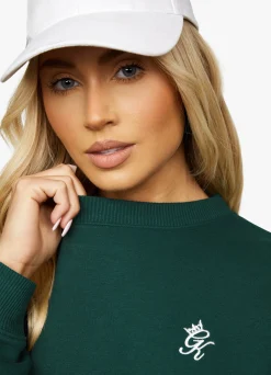 Sweatshirts<Gym King Court Luxe Crew Bottle Green