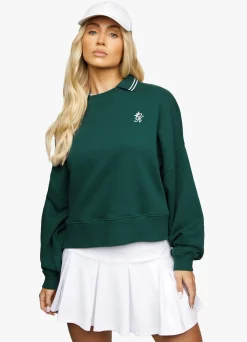Sweatshirts<Gym King Court Luxe Crew Bottle Green
