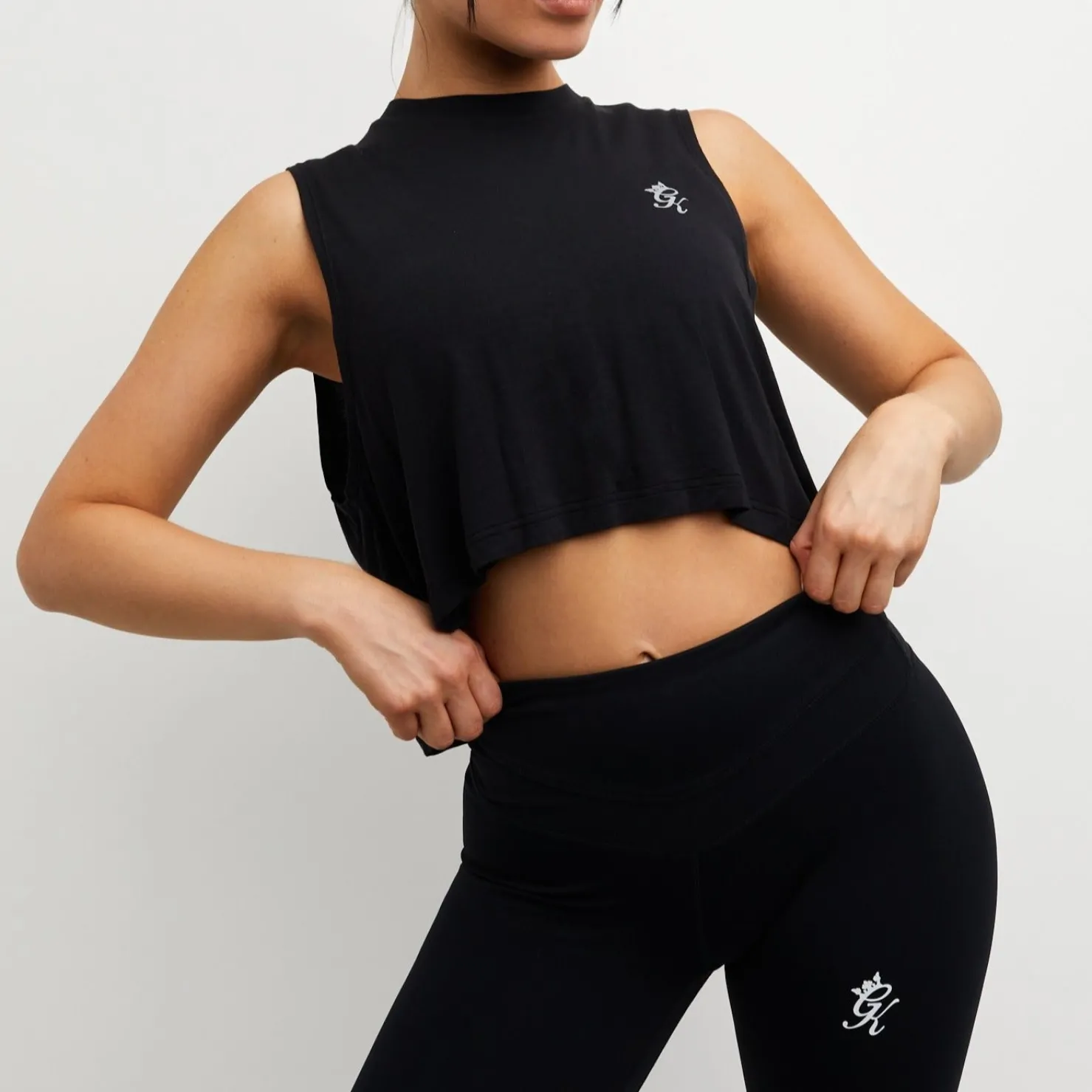 Gymwear<Gym King Crop Vest Black