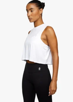 Gymwear<Gym King Crop Vest Bright White