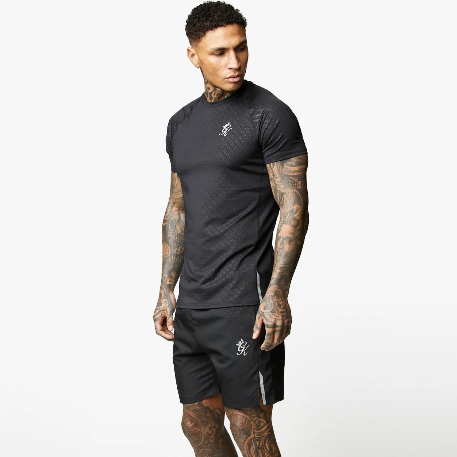 T-Shirts<Gym King Debossed Energy Tee Black