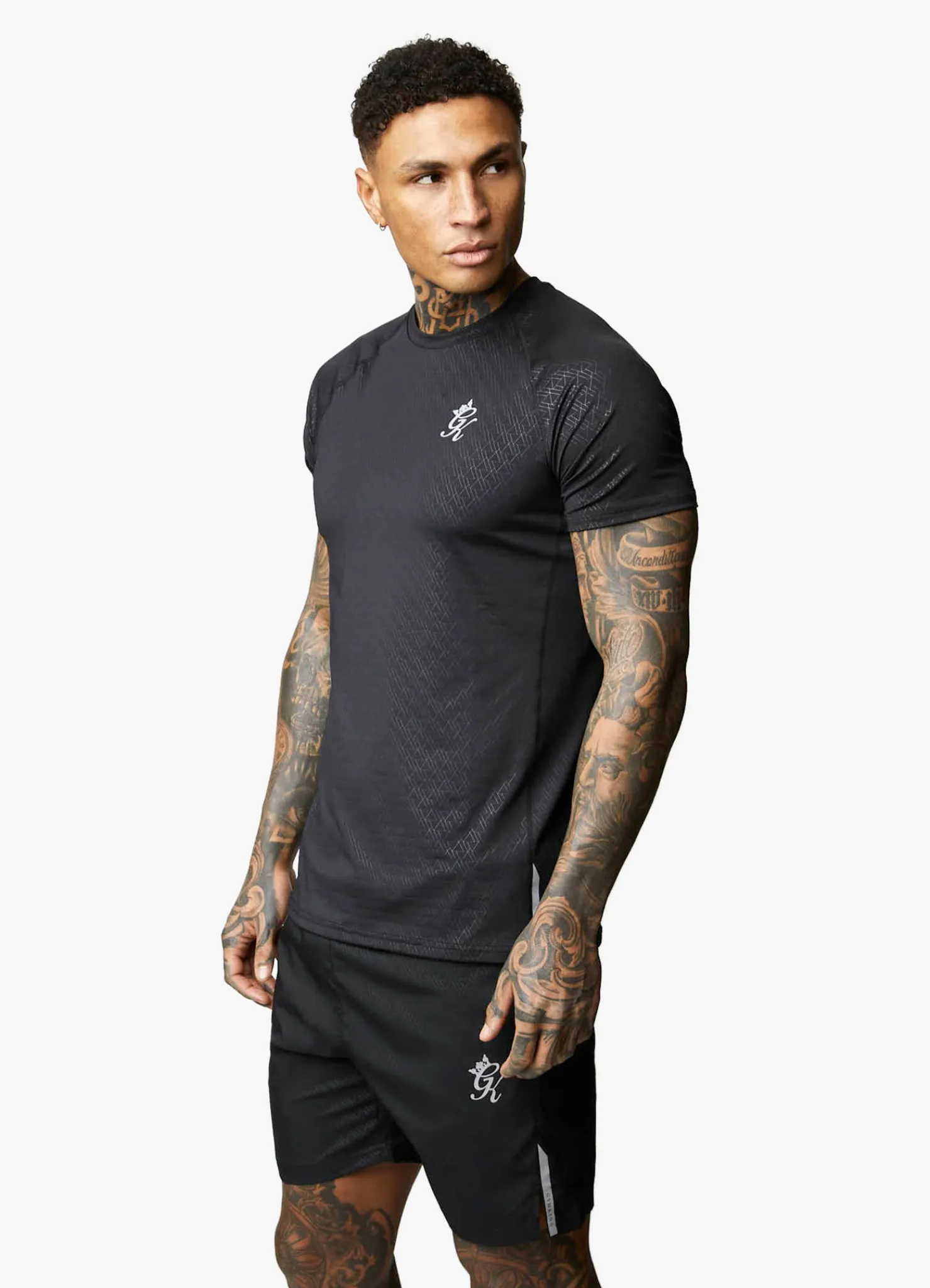 T-Shirts<Gym King Debossed Energy Tee Black