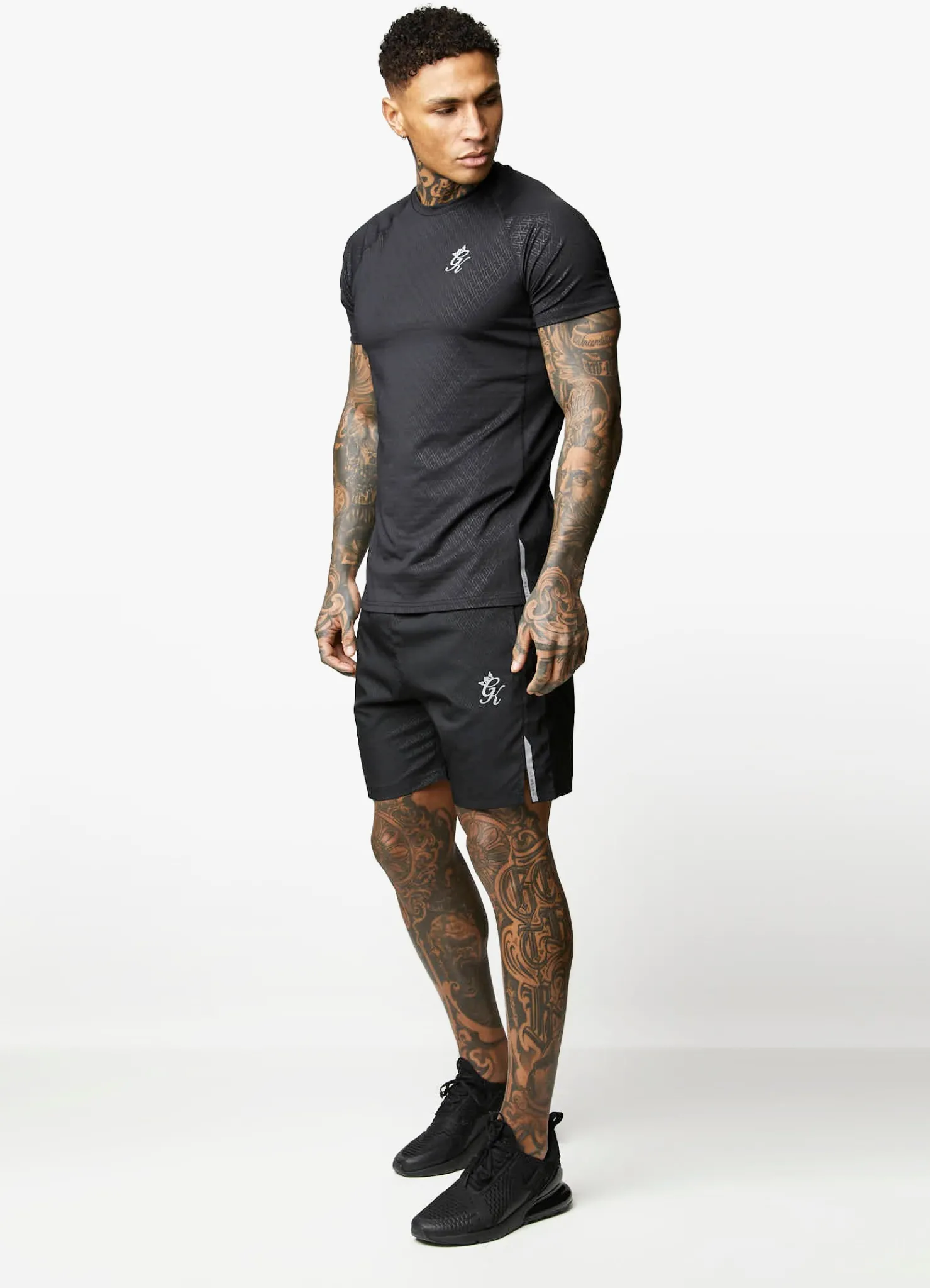 T-Shirts<Gym King Debossed Energy Tee Black