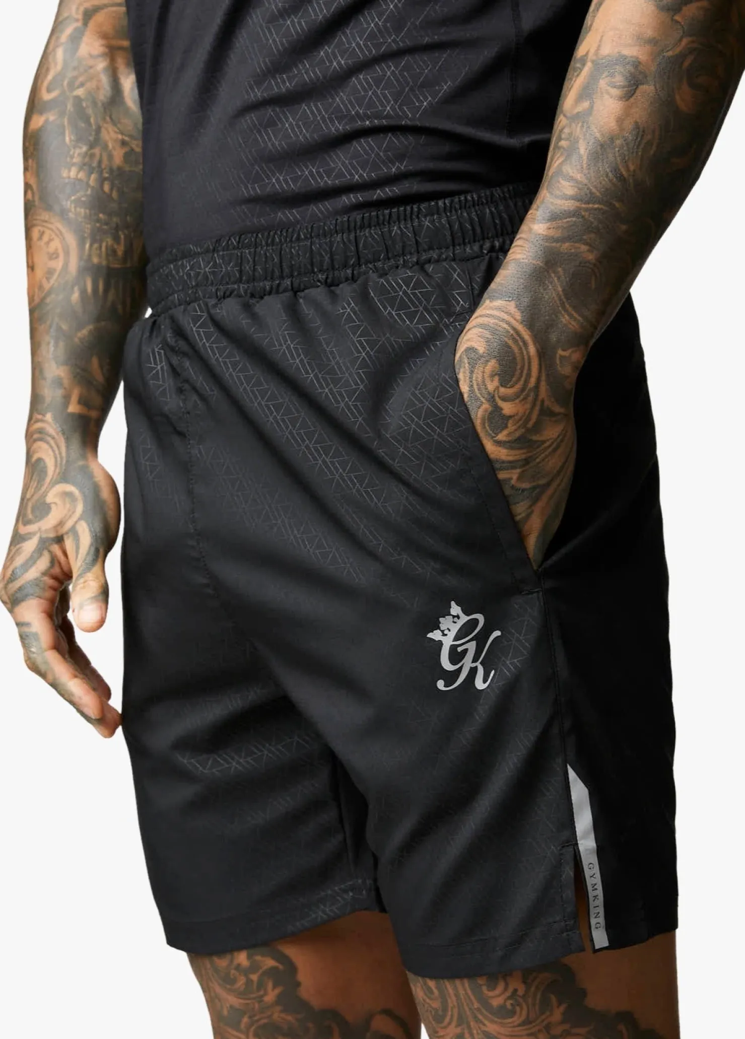 Gymwear<Gym King Debossed Victory Short 6.5" Black