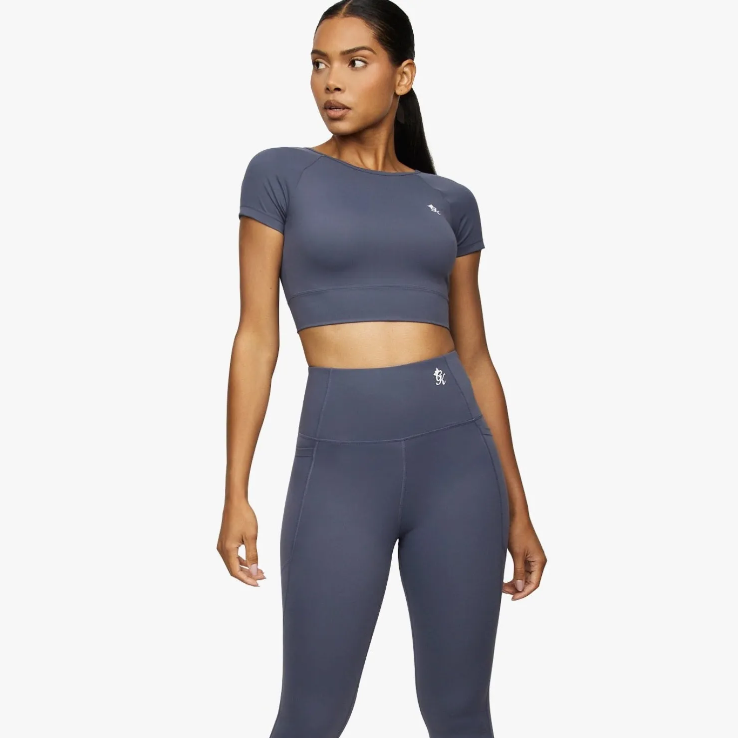 Gymwear<Gym King Dominate Cap Sleeve Crop Tee Deep Navy
