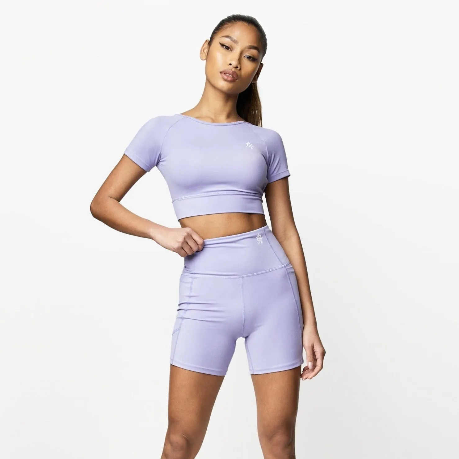 Gymwear<Gym King Dominate Cap Sleeve Crop Tee Lilac Orchid