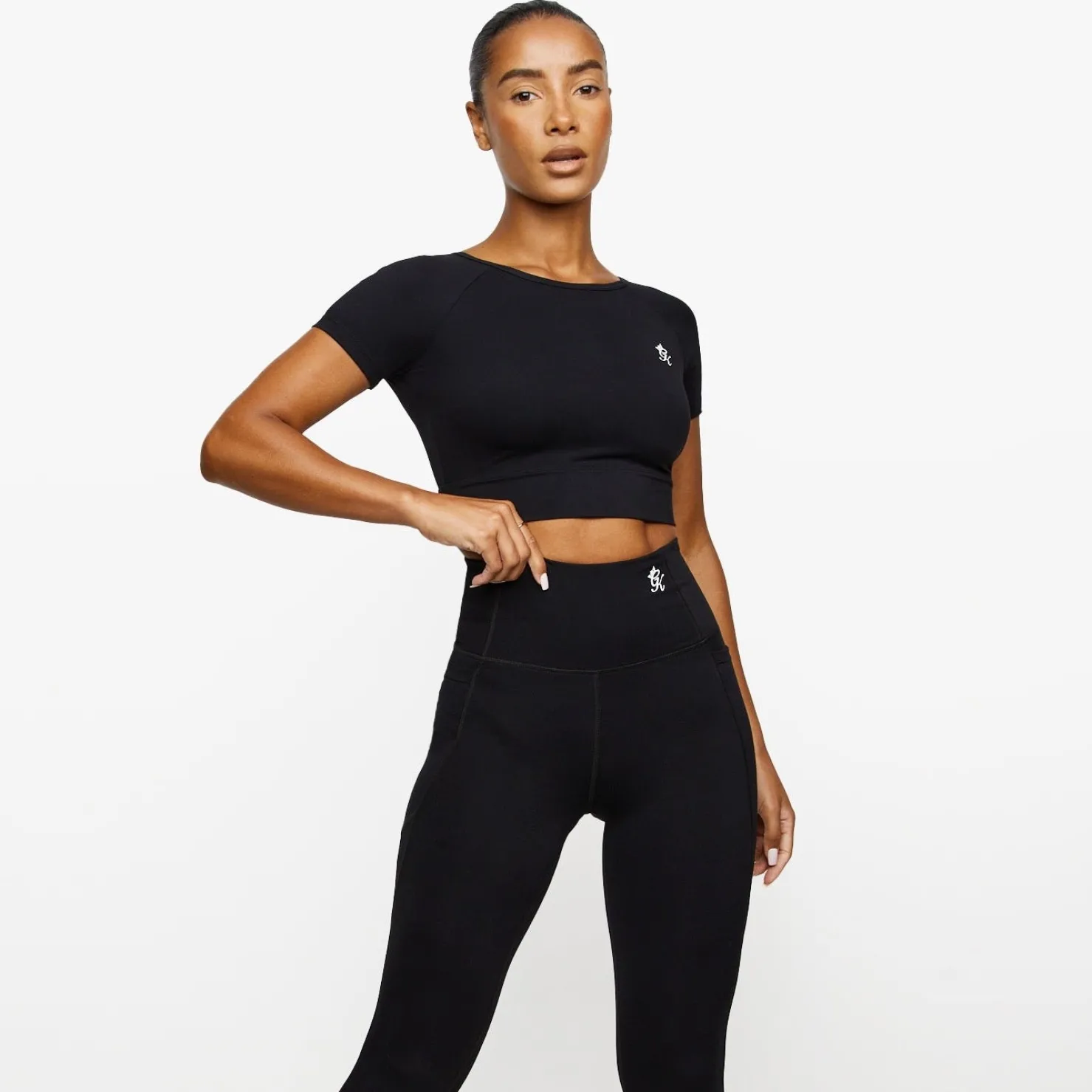 Gymwear<Gym King Dominate Cap Sleeve Crop Tee Black