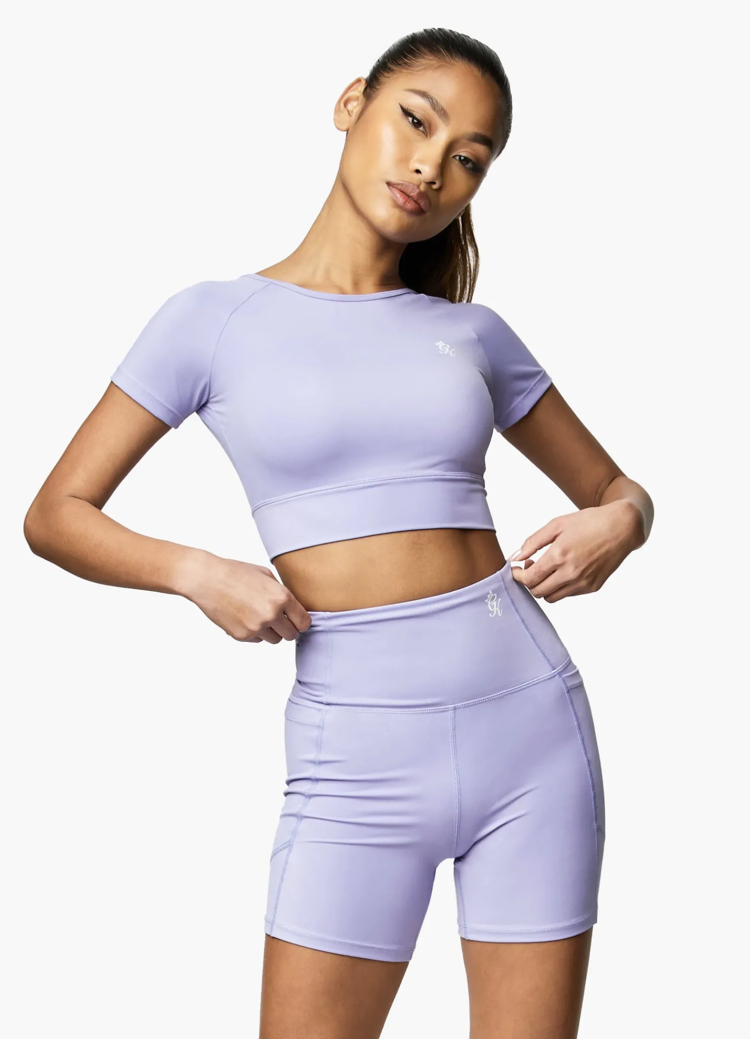 Gymwear<Gym King Dominate Cap Sleeve Crop Tee Lilac Orchid