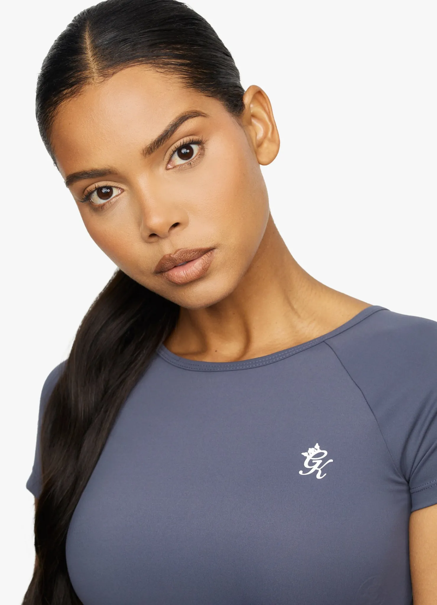 Tops & T-Shirts<Gym King Dominate Cap Sleeve Crop Tee Deep Navy