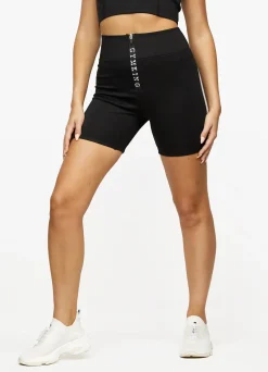 Shorts<Gym King Dynamic Zip Front Cycle Short Black