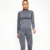 Gymwear<Gym King Energy 1/4 Zip Funnel Mid Grey Marl