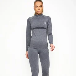 Gymwear<Gym King Energy 1/4 Zip Funnel Mid Grey Marl