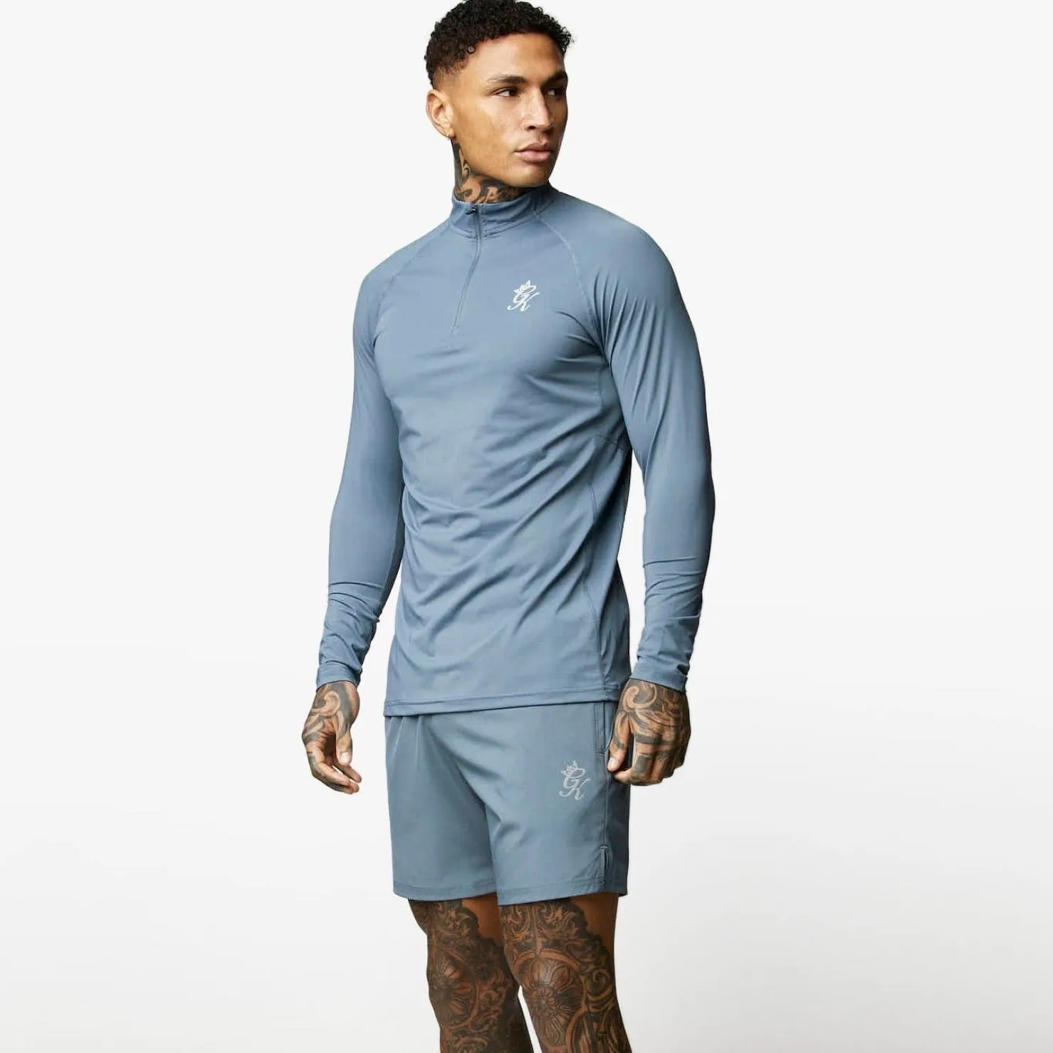 Gymwear<Gym King Energy 1/4 Zip Funnel Petrol Blue