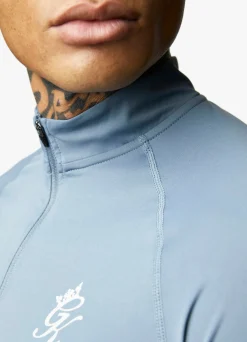 Gymwear<Gym King Energy 1/4 Zip Funnel Petrol Blue