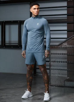 Gymwear<Gym King Energy 1/4 Zip Funnel Petrol Blue