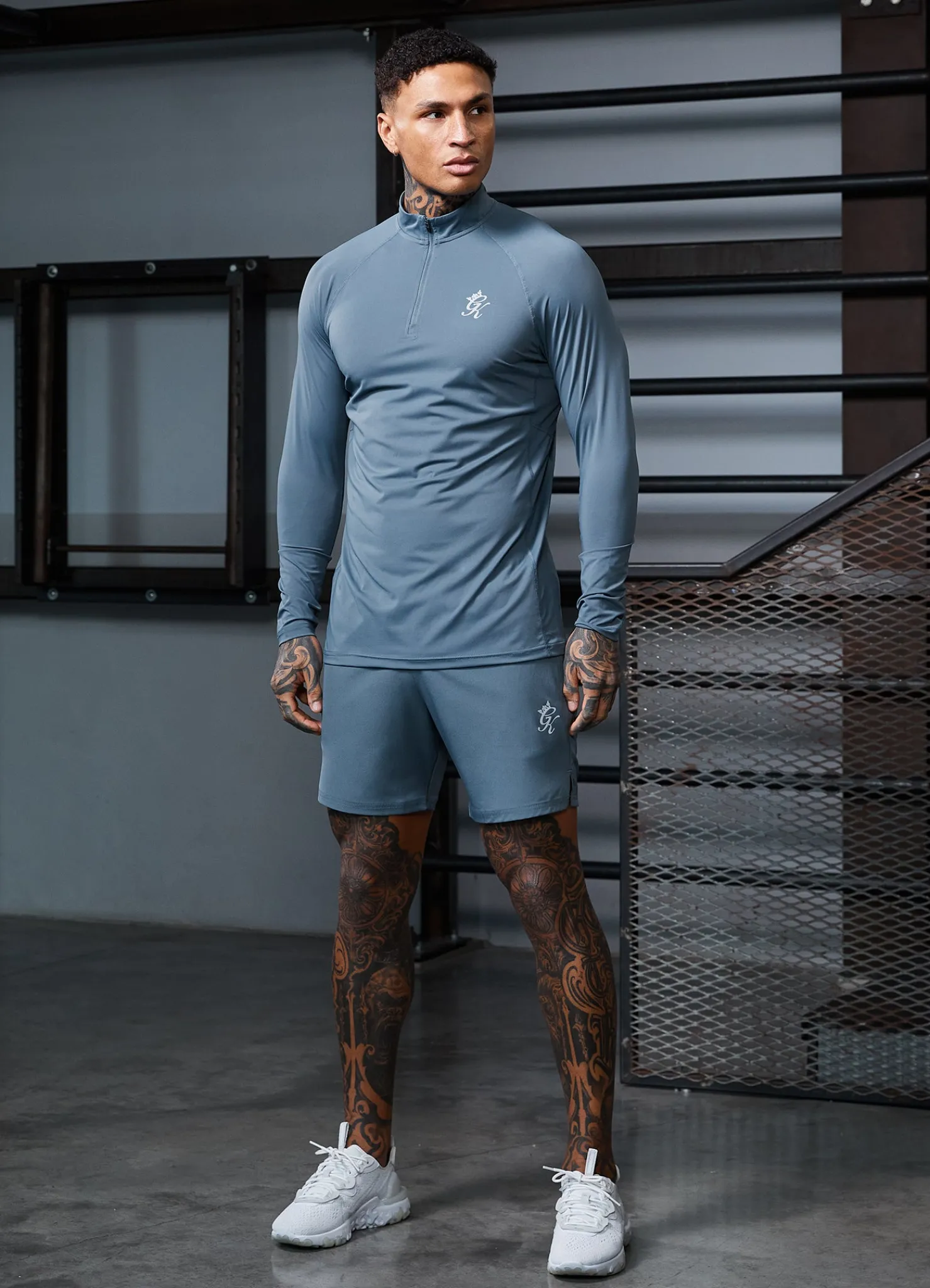 Gymwear<Gym King Energy 1/4 Zip Funnel Petrol Blue