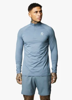 Gymwear<Gym King Energy 1/4 Zip Funnel Petrol Blue