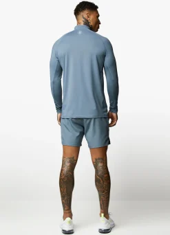 Gymwear<Gym King Energy 1/4 Zip Funnel Petrol Blue