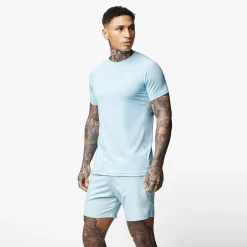 T-Shirts<Gym King Energy Tee Aqua Sky