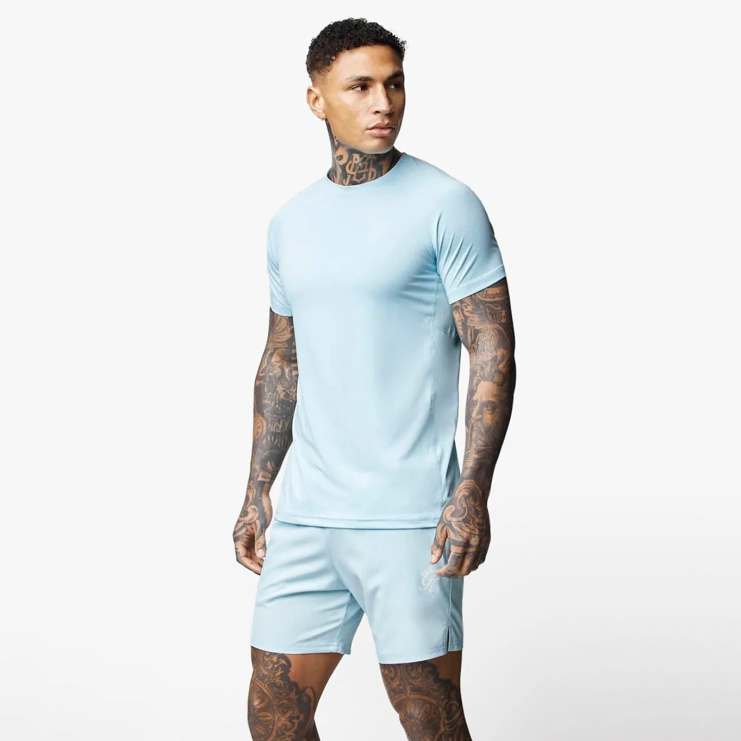 T-Shirts<Gym King Energy Tee Aqua Sky