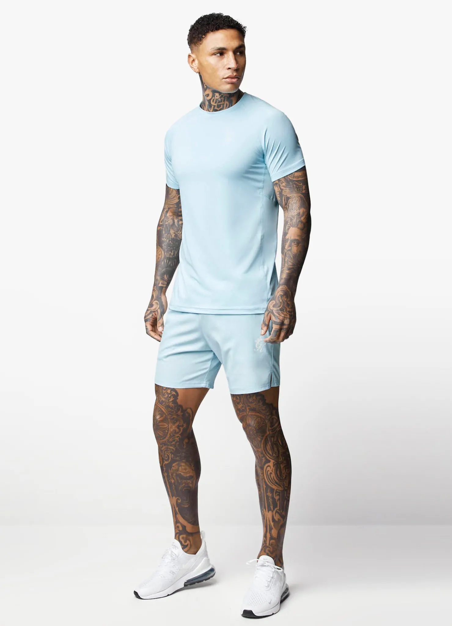 T-Shirts<Gym King Energy Tee Aqua Sky