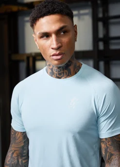 T-Shirts<Gym King Energy Tee Aqua Sky