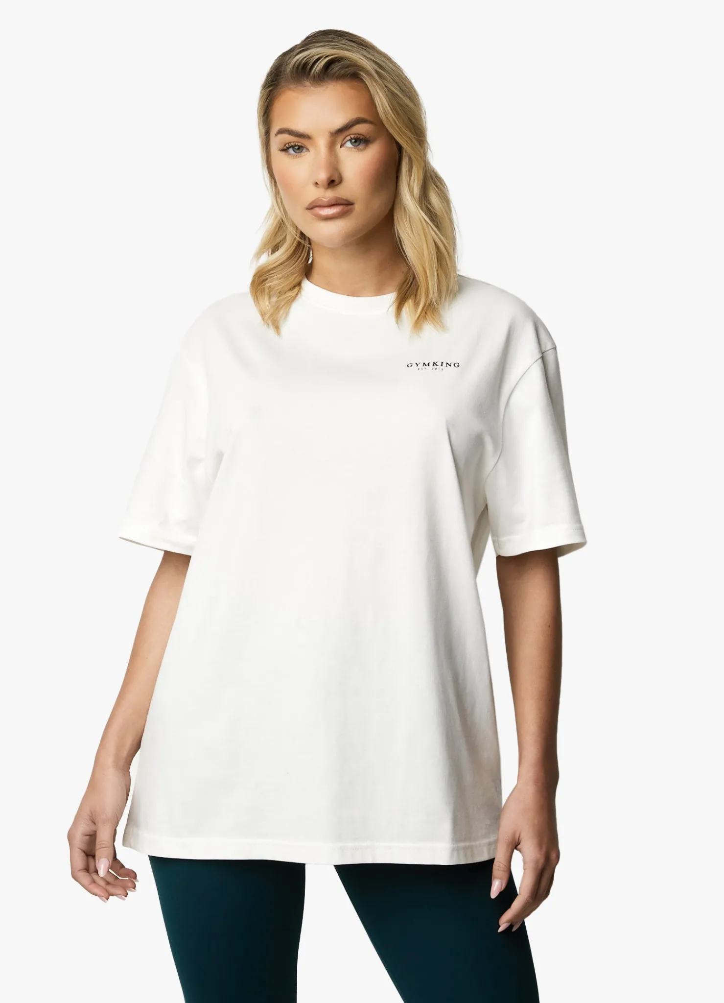 Tops & T-Shirts<Gym King Established Boyfriend Tee Cream