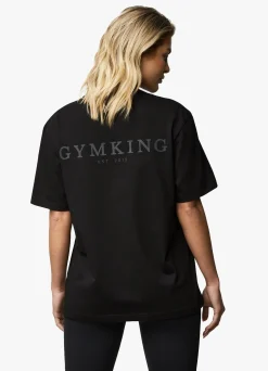 Tops & T-Shirts<Gym King Established Boyfriend Tee Black