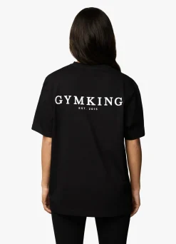 Tops & T-Shirts<Gym King Established Boyfriend Tee Black/White
