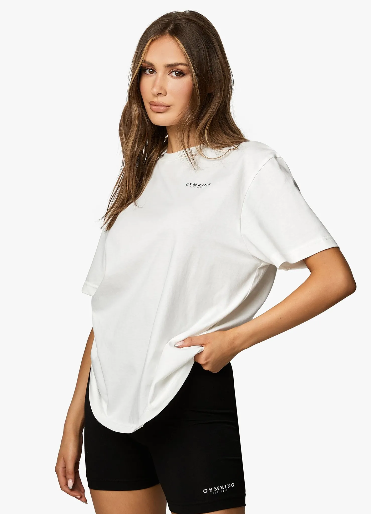 Tops & T-Shirts<Gym King Established Boyfriend Tee Cream
