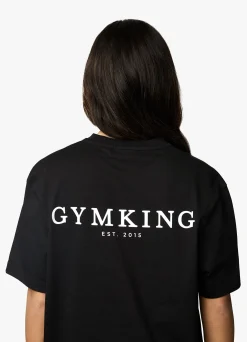 Tops & T-Shirts<Gym King Established Boyfriend Tee Black/White