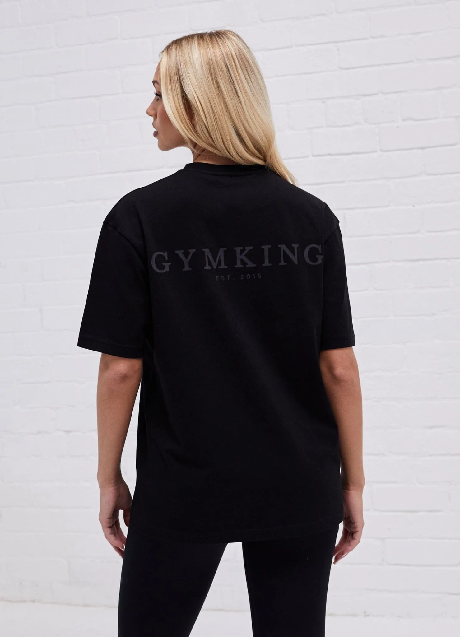 Tops & T-Shirts<Gym King Established Boyfriend Tee Black