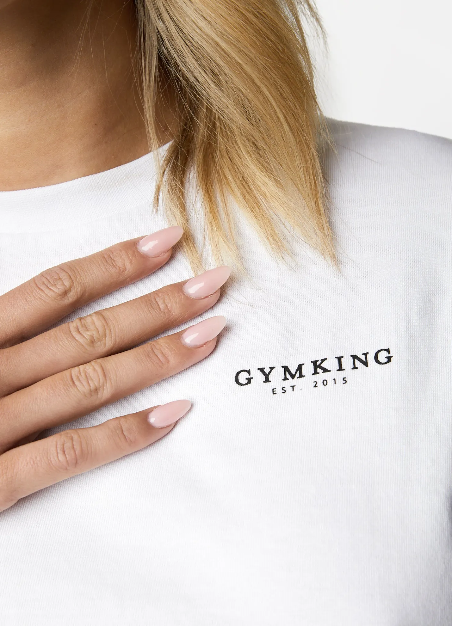 Tops & T-Shirts<Gym King Established Cap Sleeve Tee White