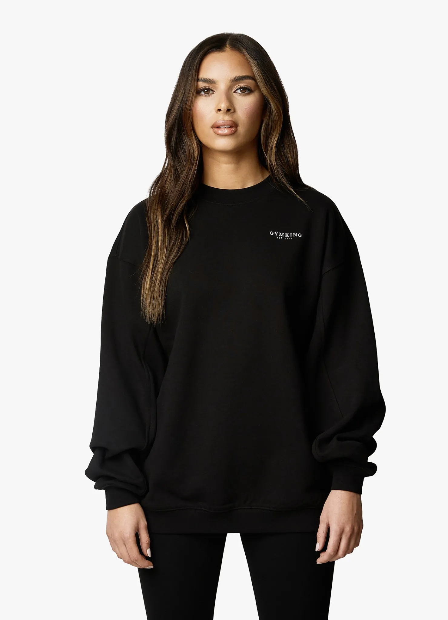 Sweatshirts<Gym King Established Crew Black/White