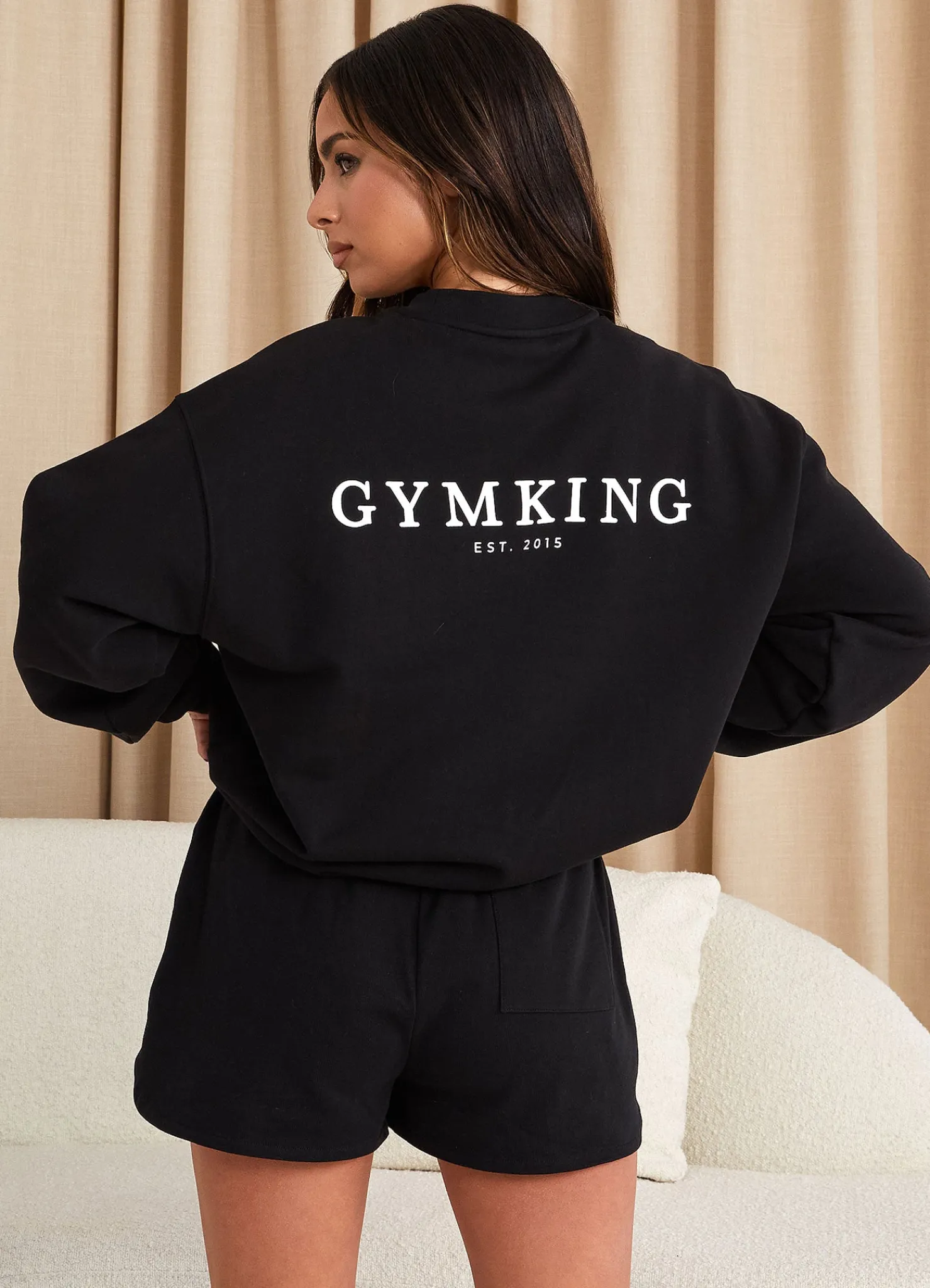 Co-Ords<Gym King Established Crew Black/White