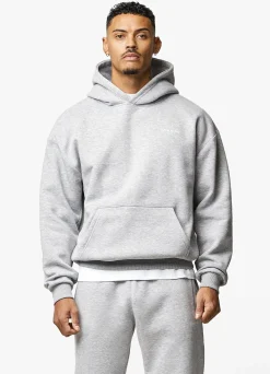 Sweatshirts & Hoodies<Gym King Established Hood Light Grey Marl