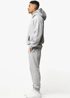 Sweatshirts & Hoodies<Gym King Established Hood Light Grey Marl