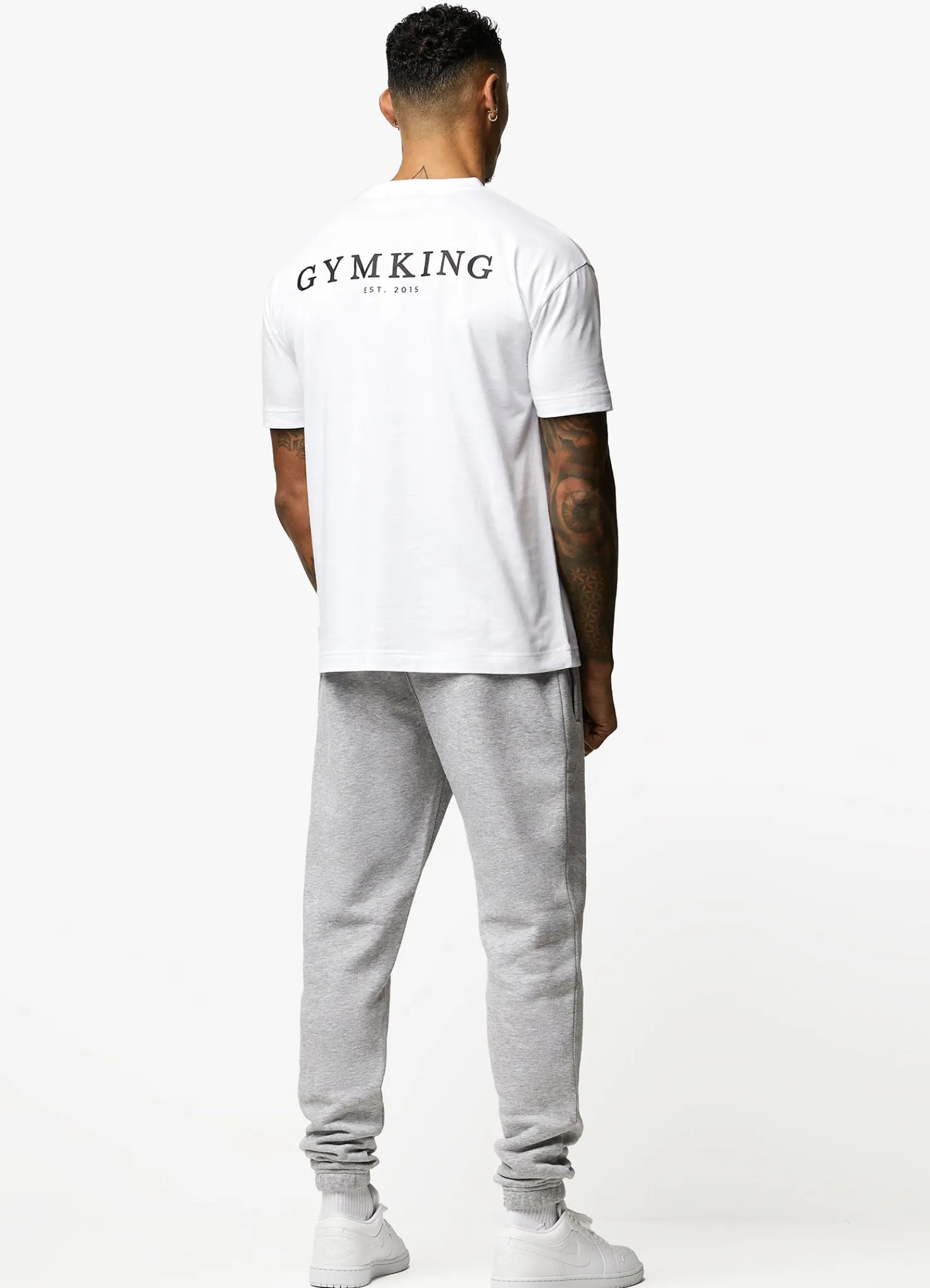Tracksuit Bottoms<Gym King Established Jogger Light Grey Marl