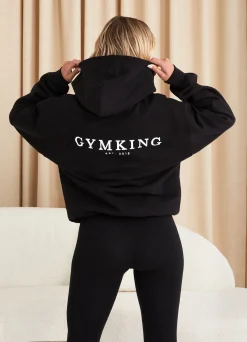 Hoodies<Gym King Established Relaxed Fit Hood Black/White