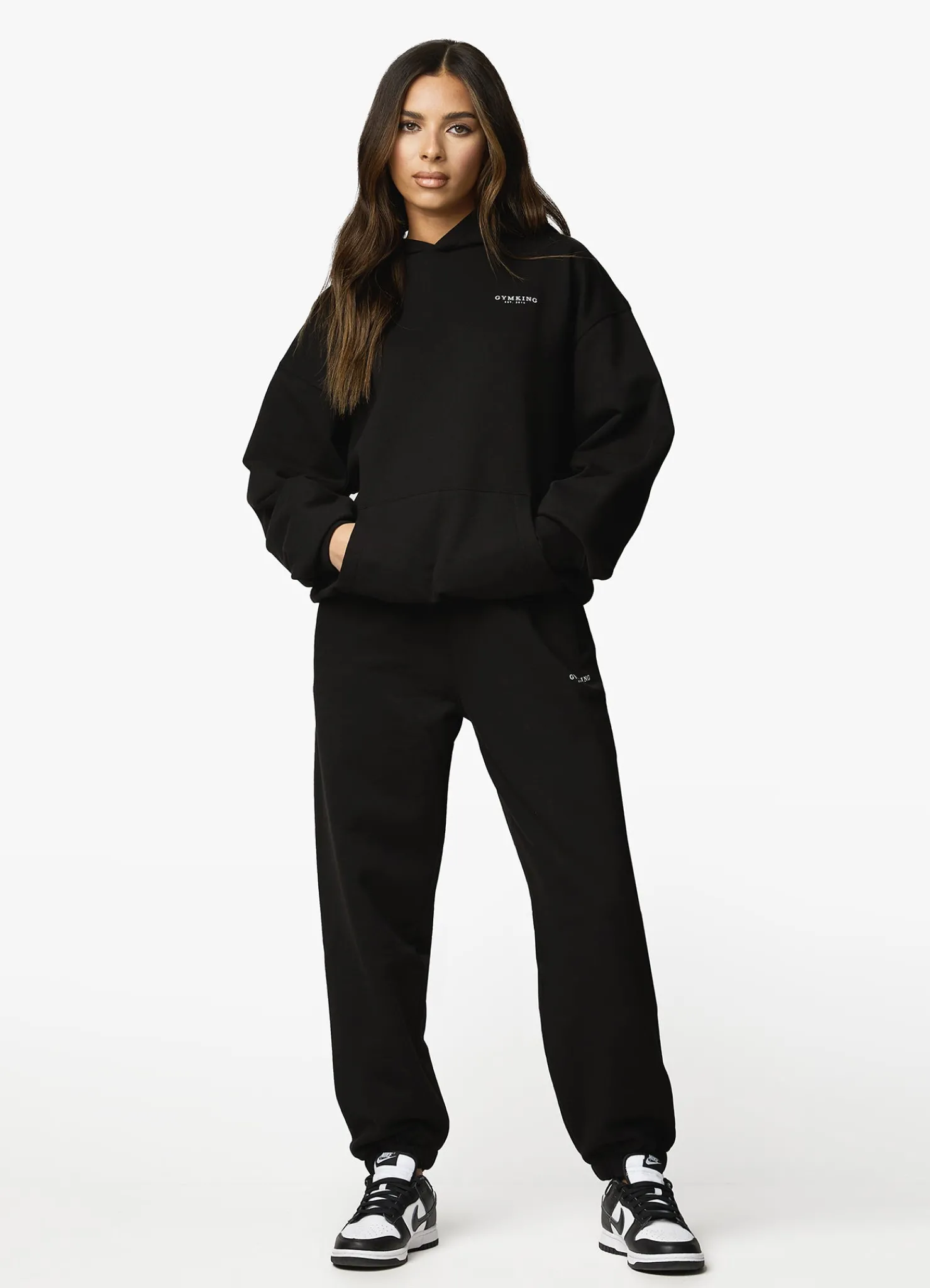 Tracksuits<Gym King Established Relaxed Tracksuit Black/White