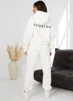 Hoodies<Gym King Established Relaxed Fit Hood Cream