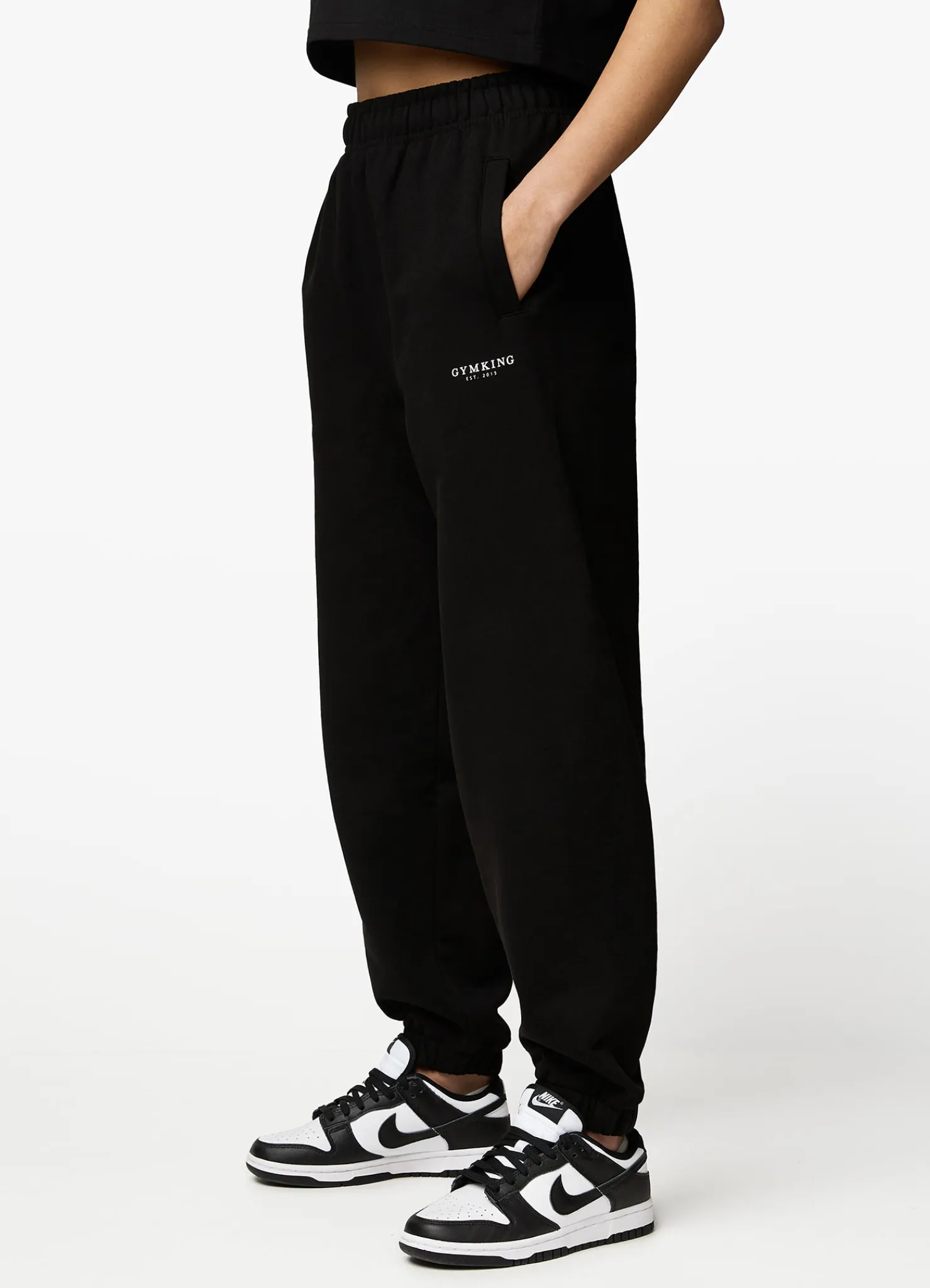 Tracksuits<Gym King Established Relaxed Tracksuit Black/White