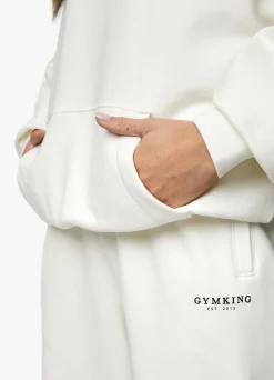 Hoodies<Gym King Established Relaxed Fit Hood Cream
