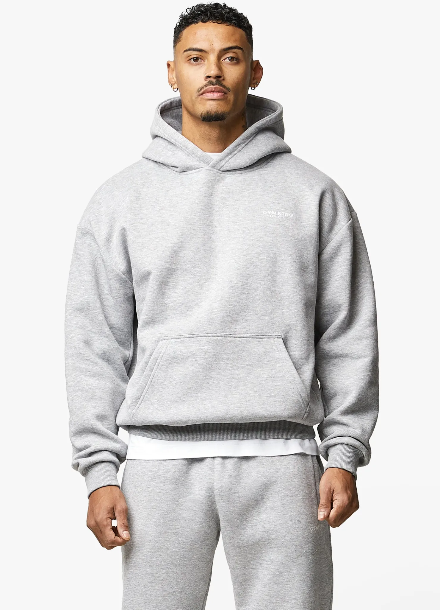 Tracksuits<Gym King Established Tracksuit Light Grey Marl