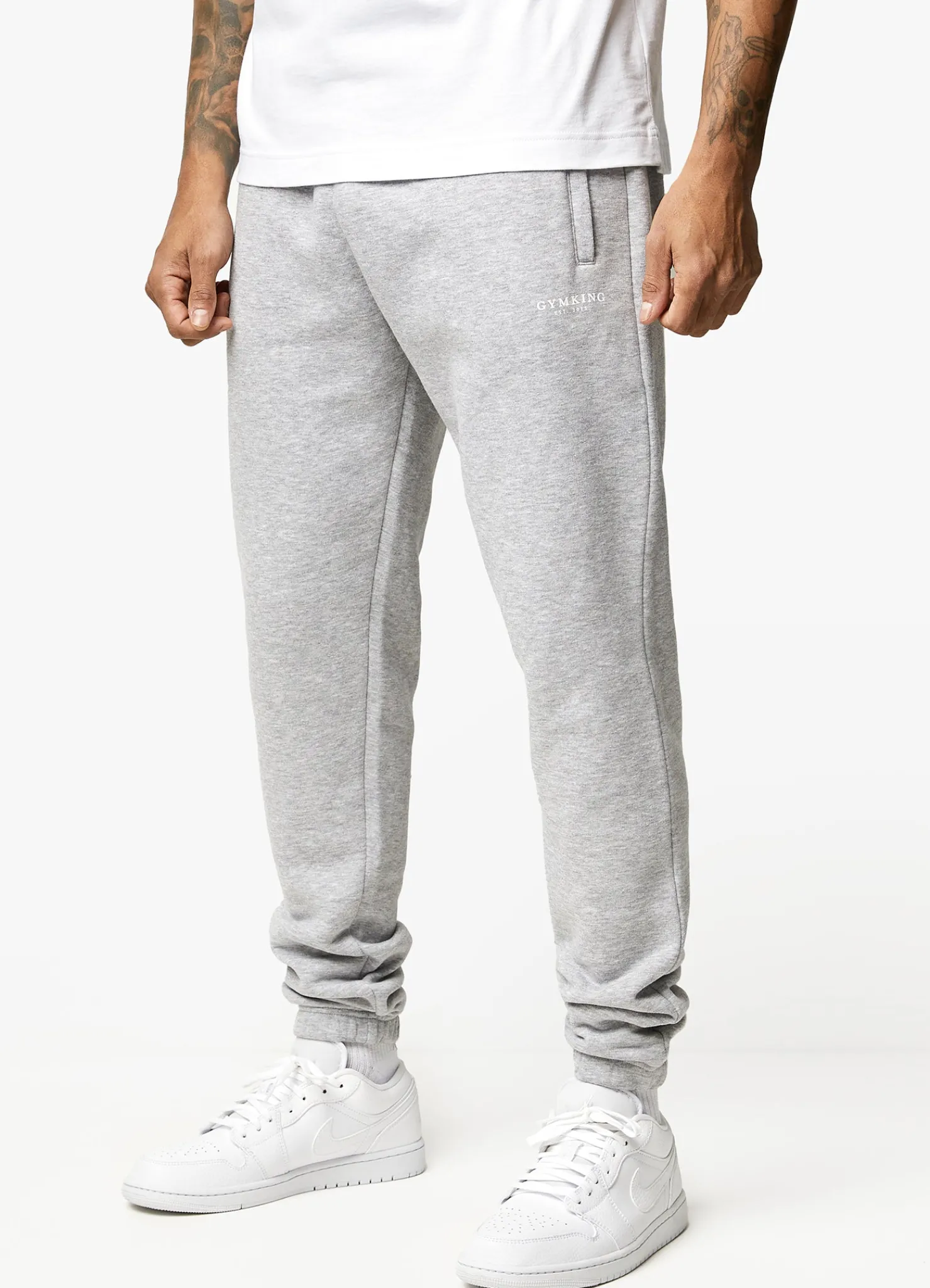 Tracksuits<Gym King Established Tracksuit Light Grey Marl