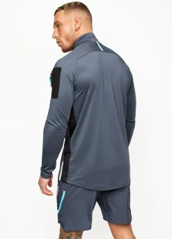Gymwear<Gym King Flex 1/4 Zip Funnel Dark Grey